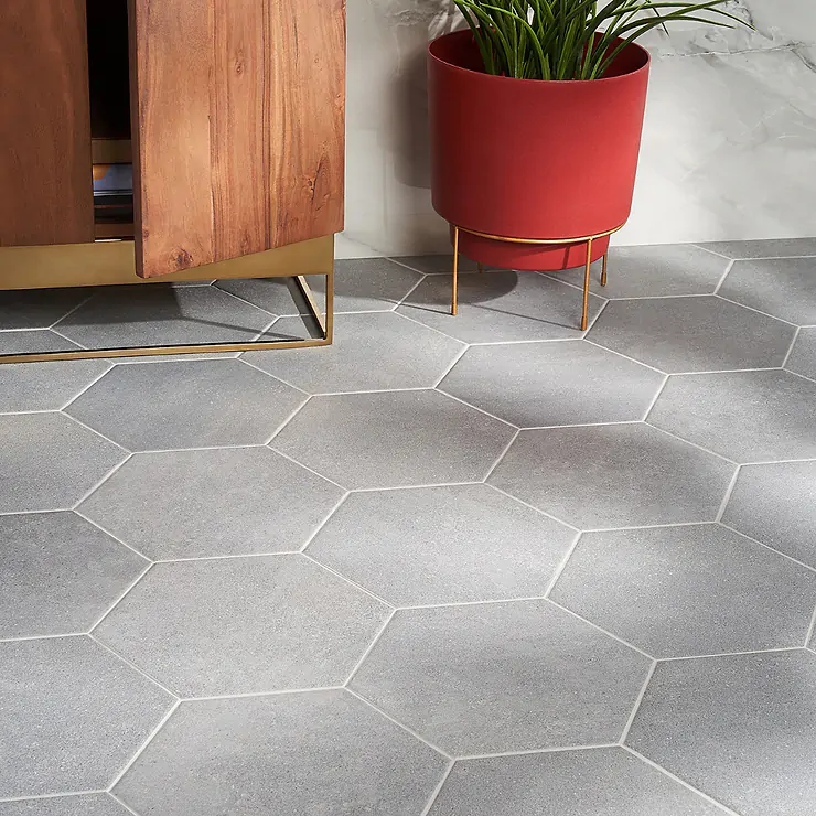 TP:WOW:LA Concrete Hexagon Ash Grey